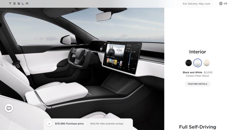 Tesla black VS white interior