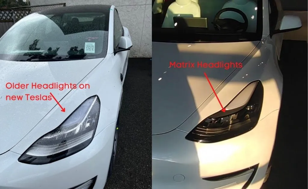 Matrix Headlights Switched With Older LED's On Newer Builds Of Tesla Model 3 - Vehiclesuggest