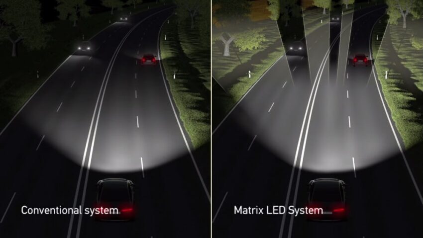 tesla model y matrix headlights