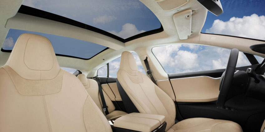 tesla glass pano roof